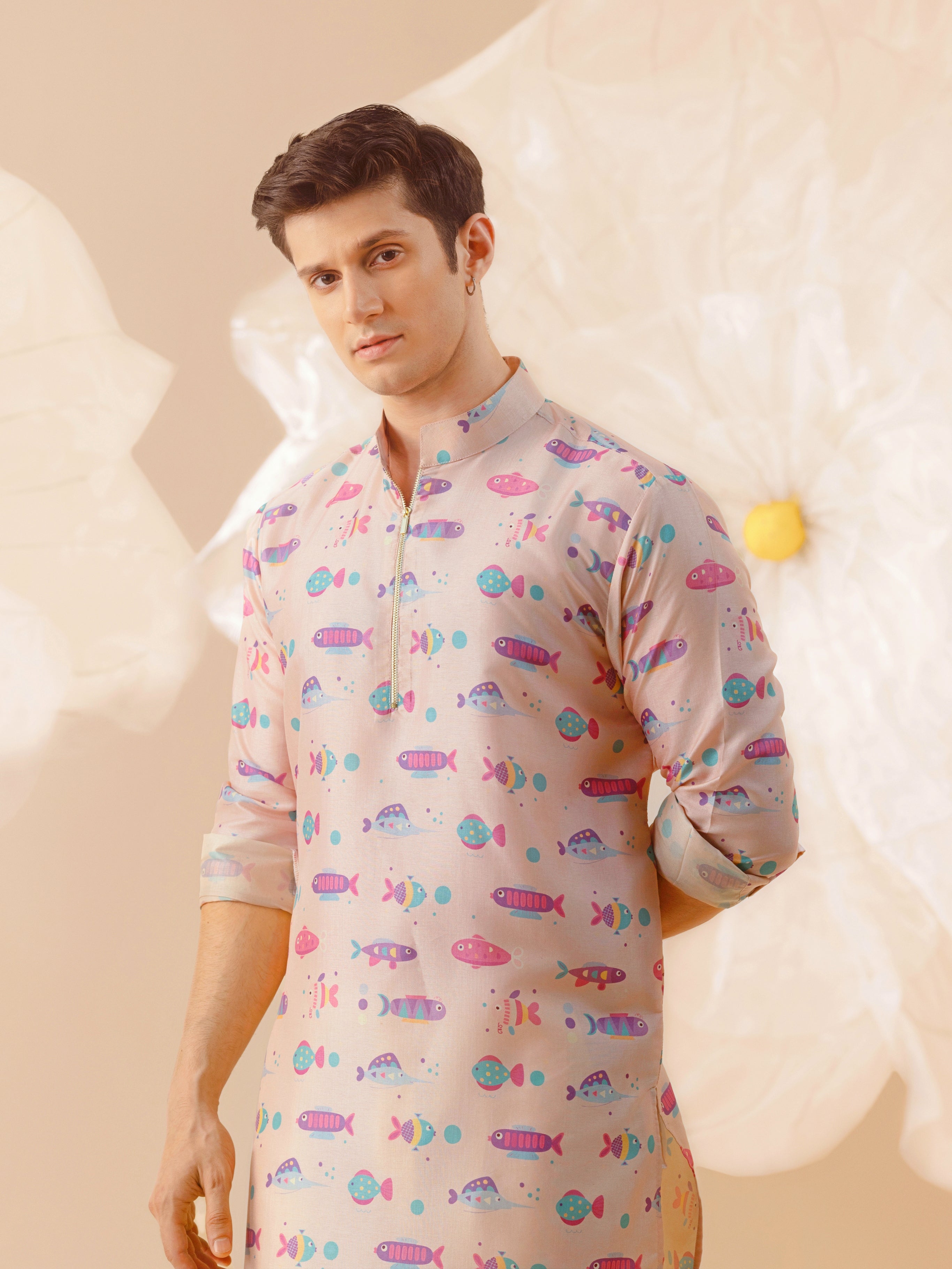 FISH FABLE SILK KURTA