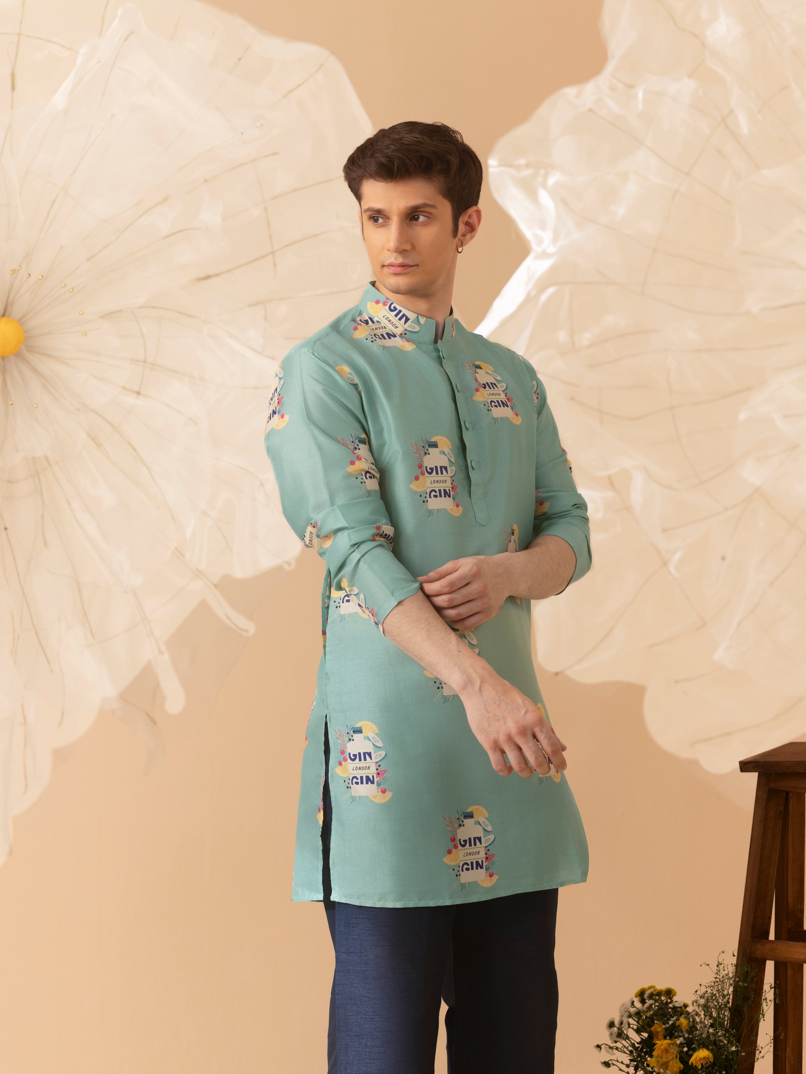 GIN THEME SILK KURTA