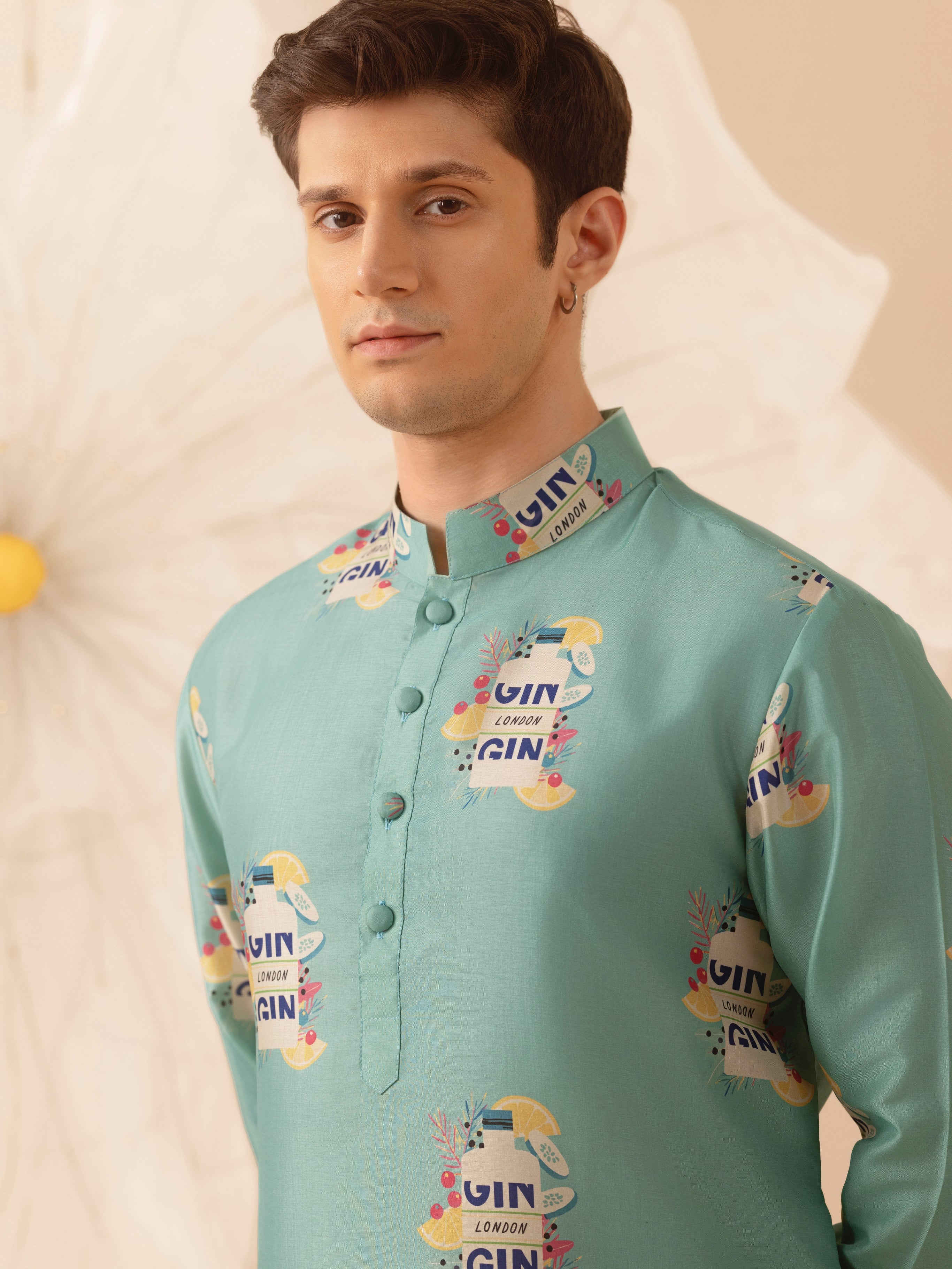 GIN THEME SILK KURTA