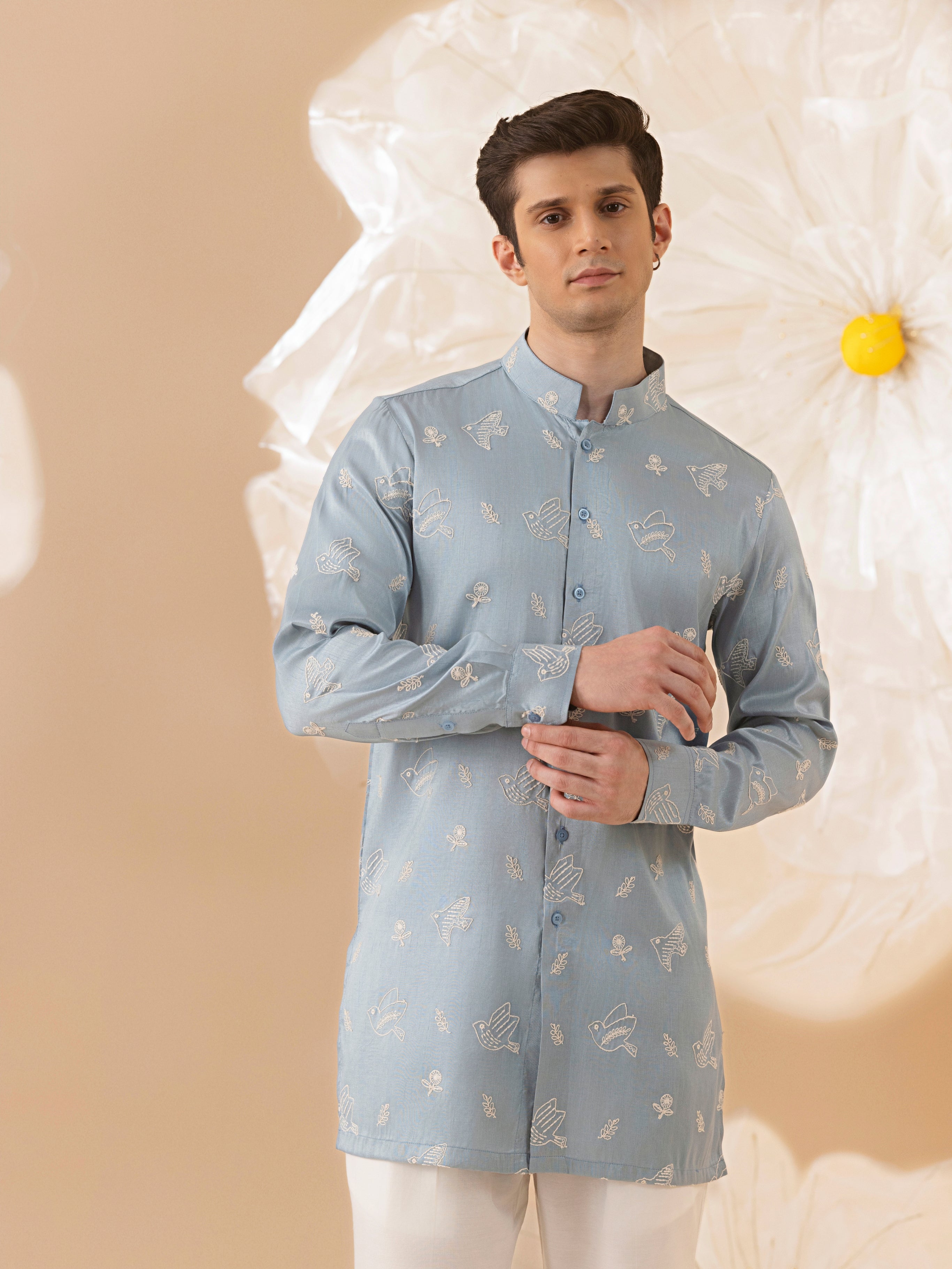 PARINDA SILK  EMBROIDERY KURTA  SET
