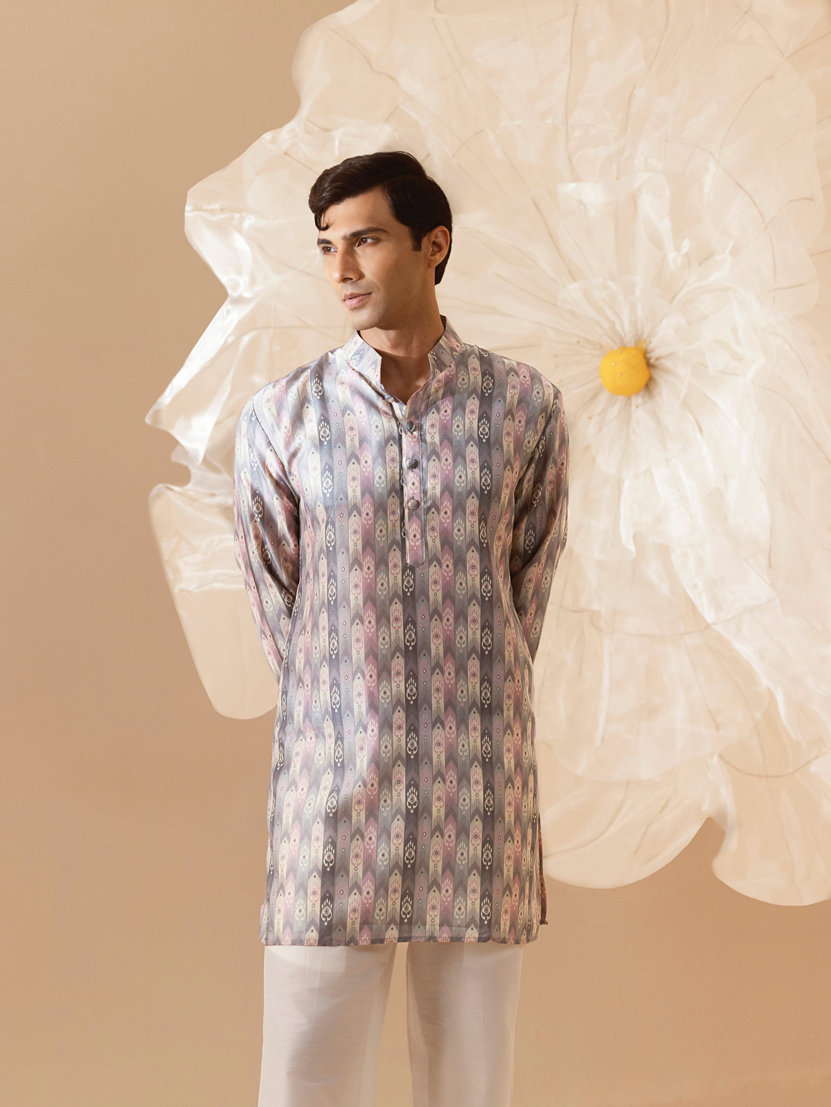 VOILET LOOM SILK KURTA