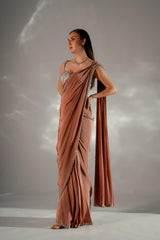 Zarina pearl drape saree