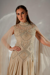 Celeste cape gown