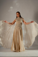 Celeste cape gown