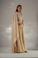 Celeste cape gown