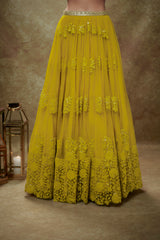 Haldi floral threadwork lehenga set