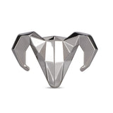 Silver-toned Alloy Ram Brooch