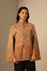 Riya Fine Wool Silk Cape