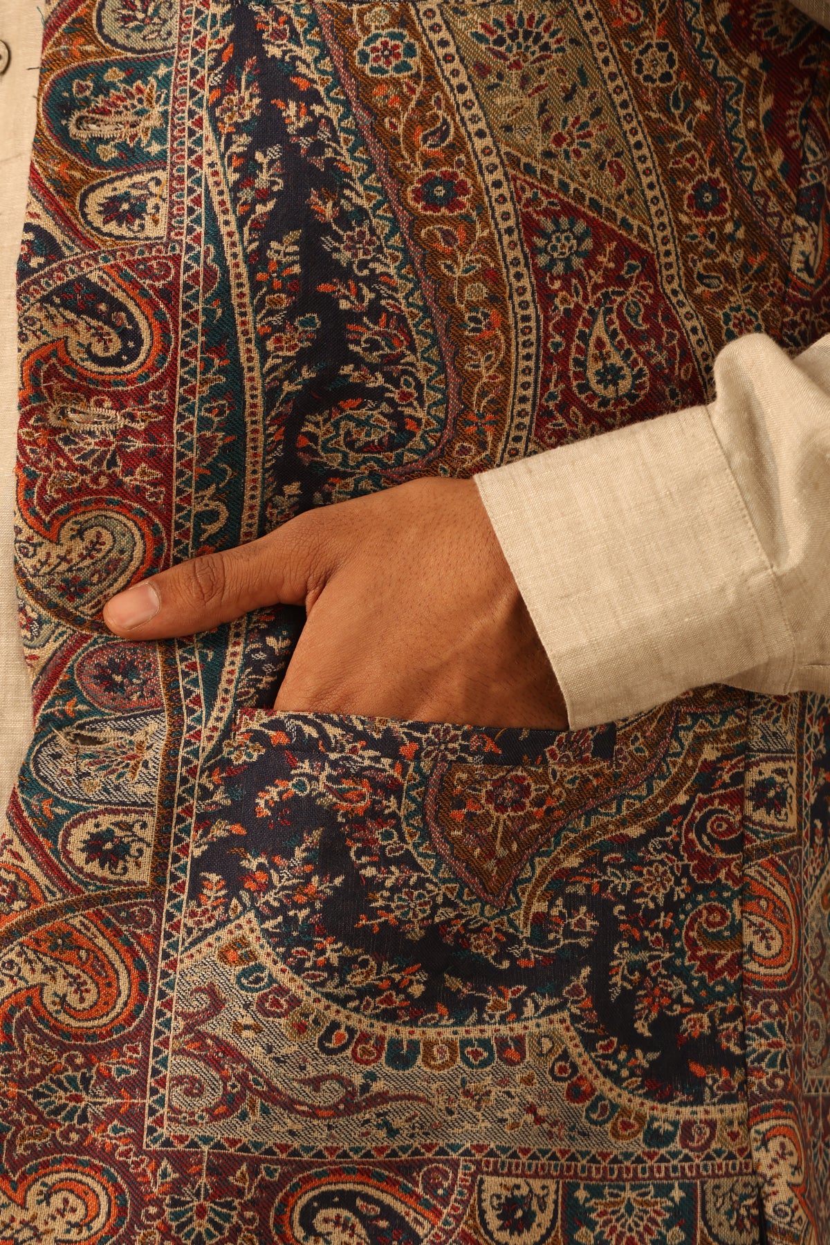 Arjun Fine Wool Silk Waist Coat