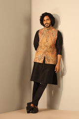 Aryan Fine Wool Silk Waist Coat
