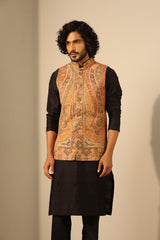 Aryan Fine Wool Silk Waist Coat