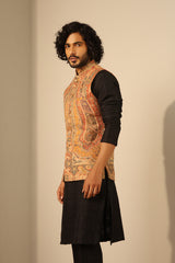 Aryan Fine Wool Silk Waist Coat