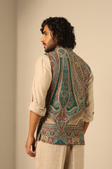 Yuvan Fine Wool Silk Waist Coat