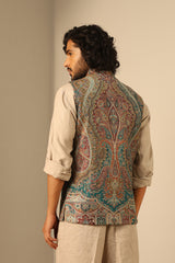 Shaan Fine Wool Silk Waist Coat