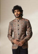 Regal Mosaic pashmina blend Jacket/Bandgala