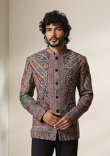 Kashmir Royal Heritage pashmina blend Jacket/Bandgala