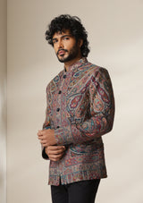 Kashmir Royal Heritage pashmina blend Jacket/Bandgala