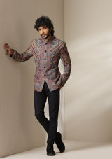 Kashmir Royal Heritage pashmina blend Jacket/Bandgala