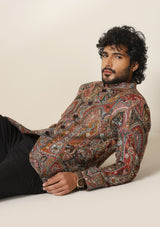 Persian Paisley pashmina blend Jacket/Bandgala