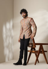 Golden Aura pashmina blend Jacket/Bandgala