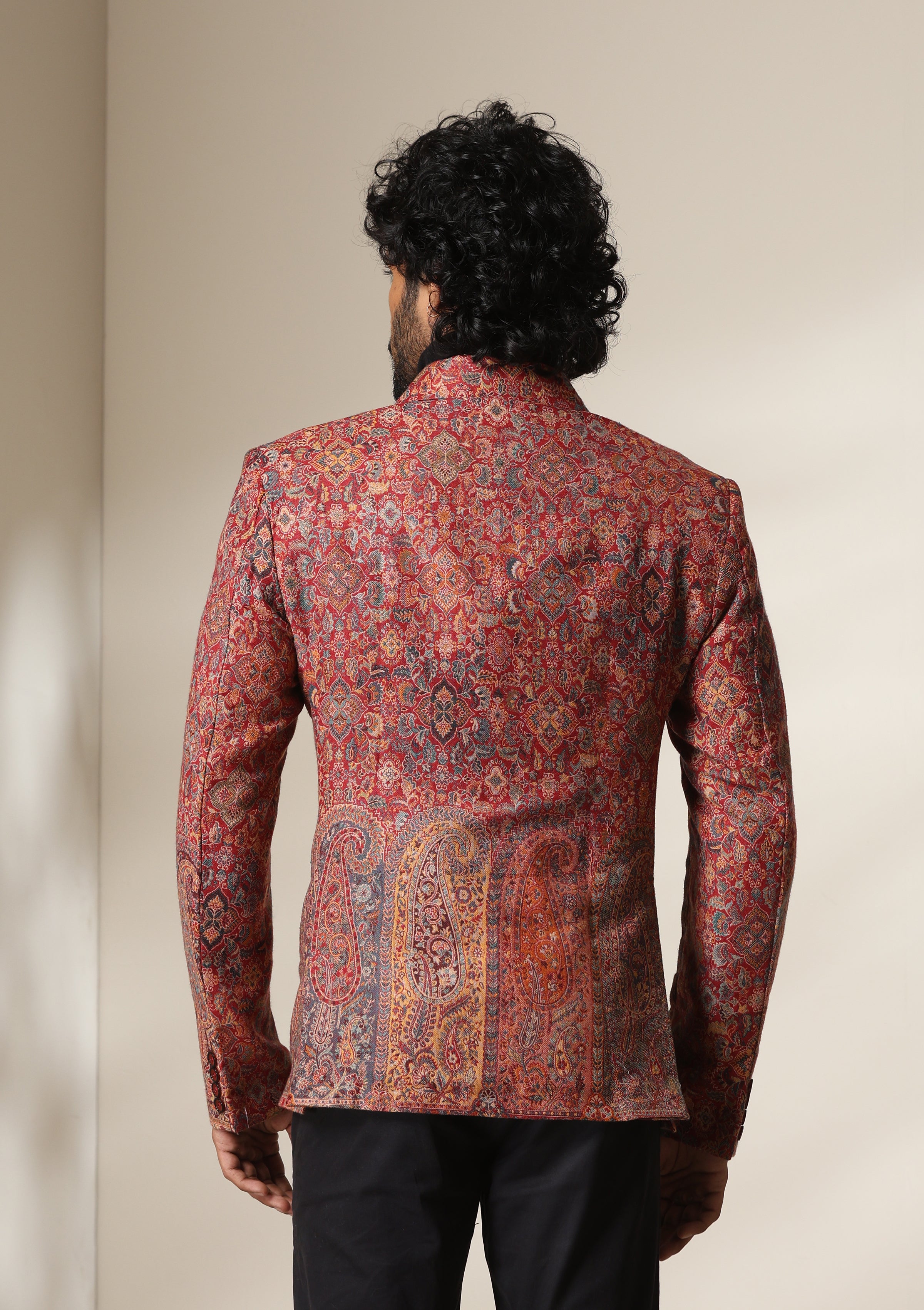 Dusala Crimson Majesty pashmina blend Blazer/coat