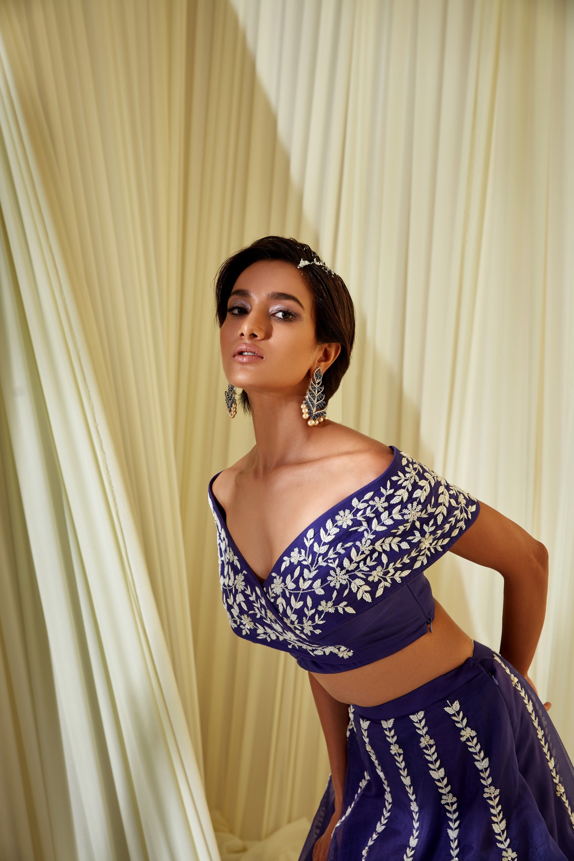 INK BLUE LEHENGA SET