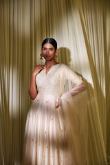 IVORY ANARKALI SET