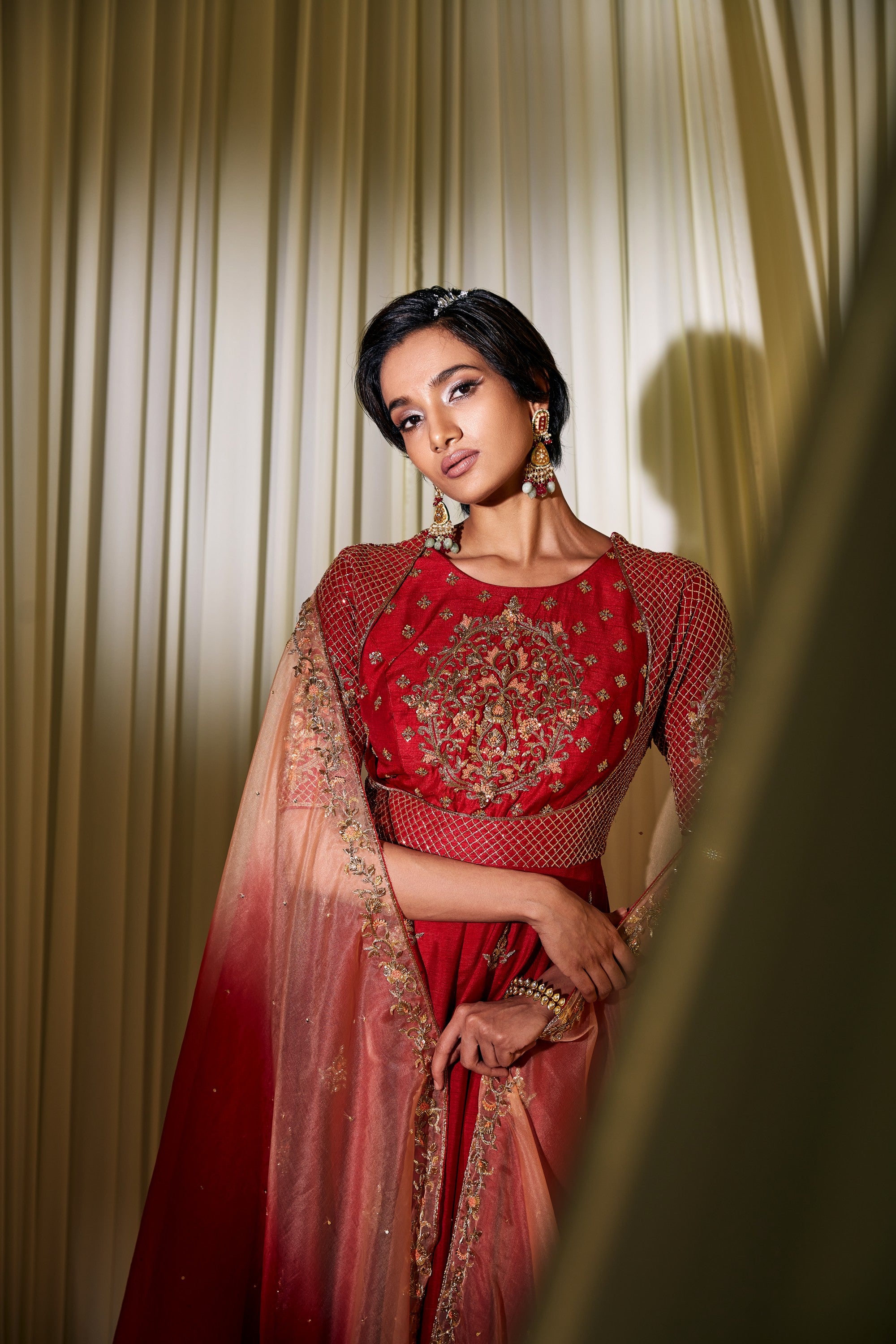 RED ANARKALI SET