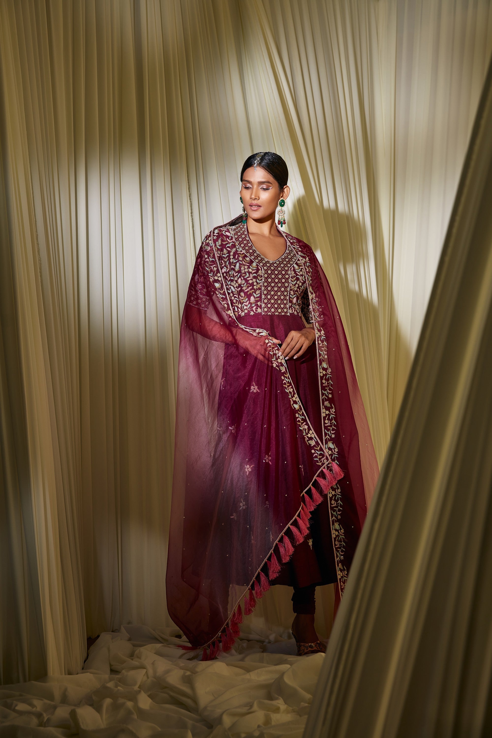 WINE ANARKALI SET