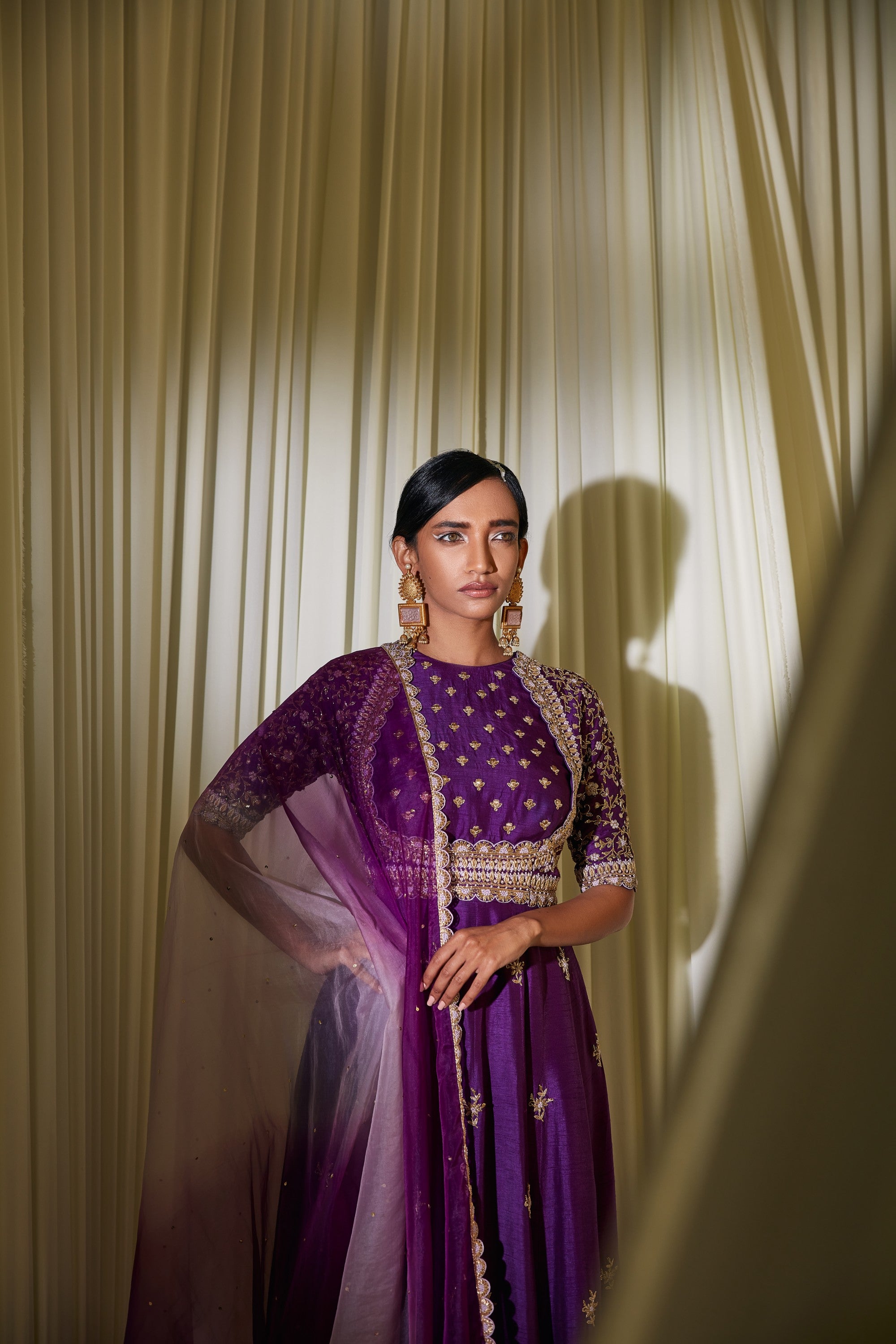 PURPLE ANARKALI SET