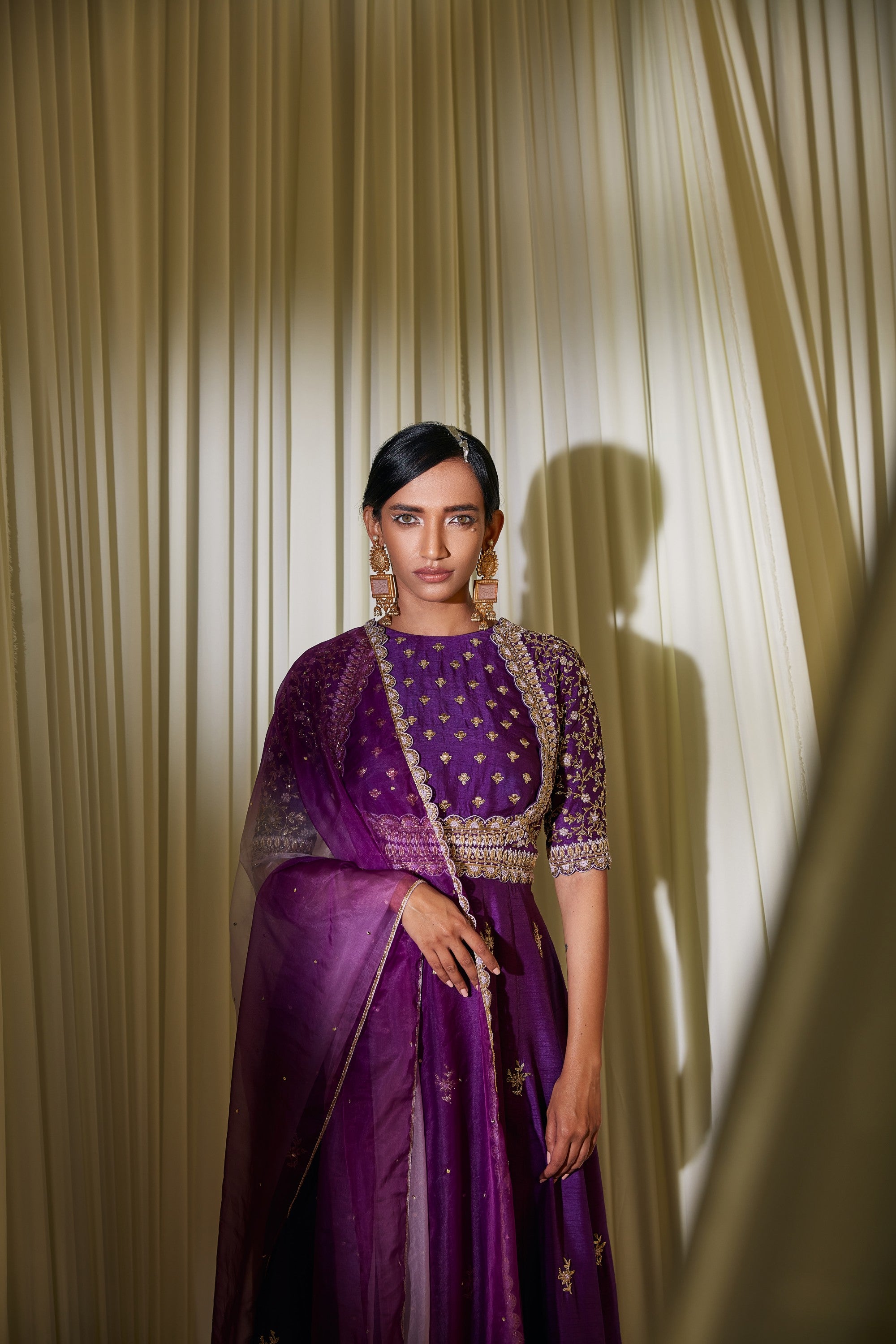 PURPLE ANARKALI SET