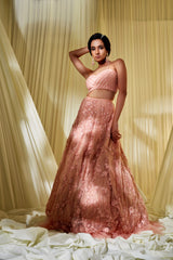 PEACH LEHENGA SET