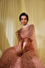 PEACH LEHENGA SET