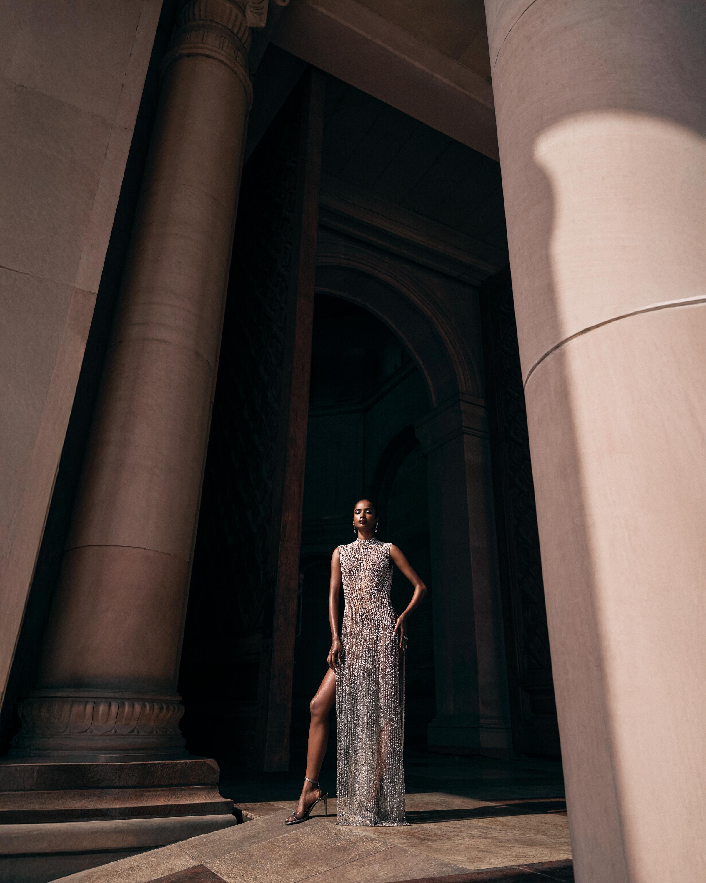 Jomon High Slit Dress