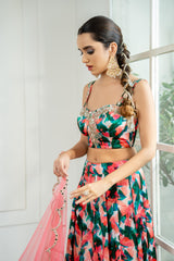Corset Peplum Lehenga