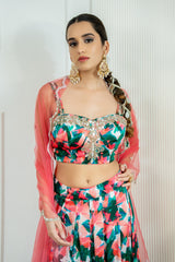 Corset Peplum Lehenga
