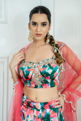Corset Peplum Lehenga