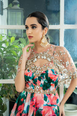 Embroidered Cape Lehenga