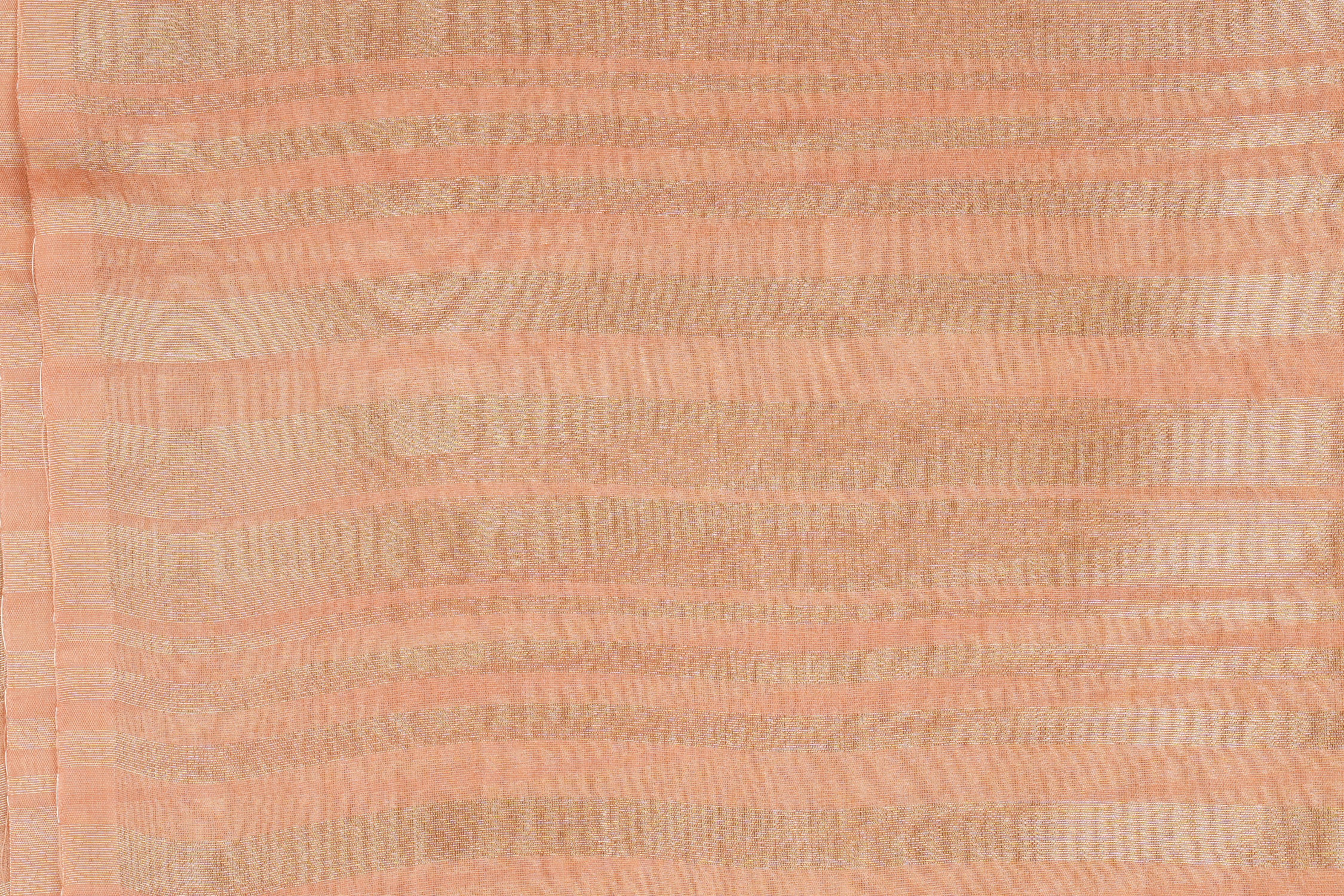 Peach Copper Lining Tissue silk Banarasi handloom Saree