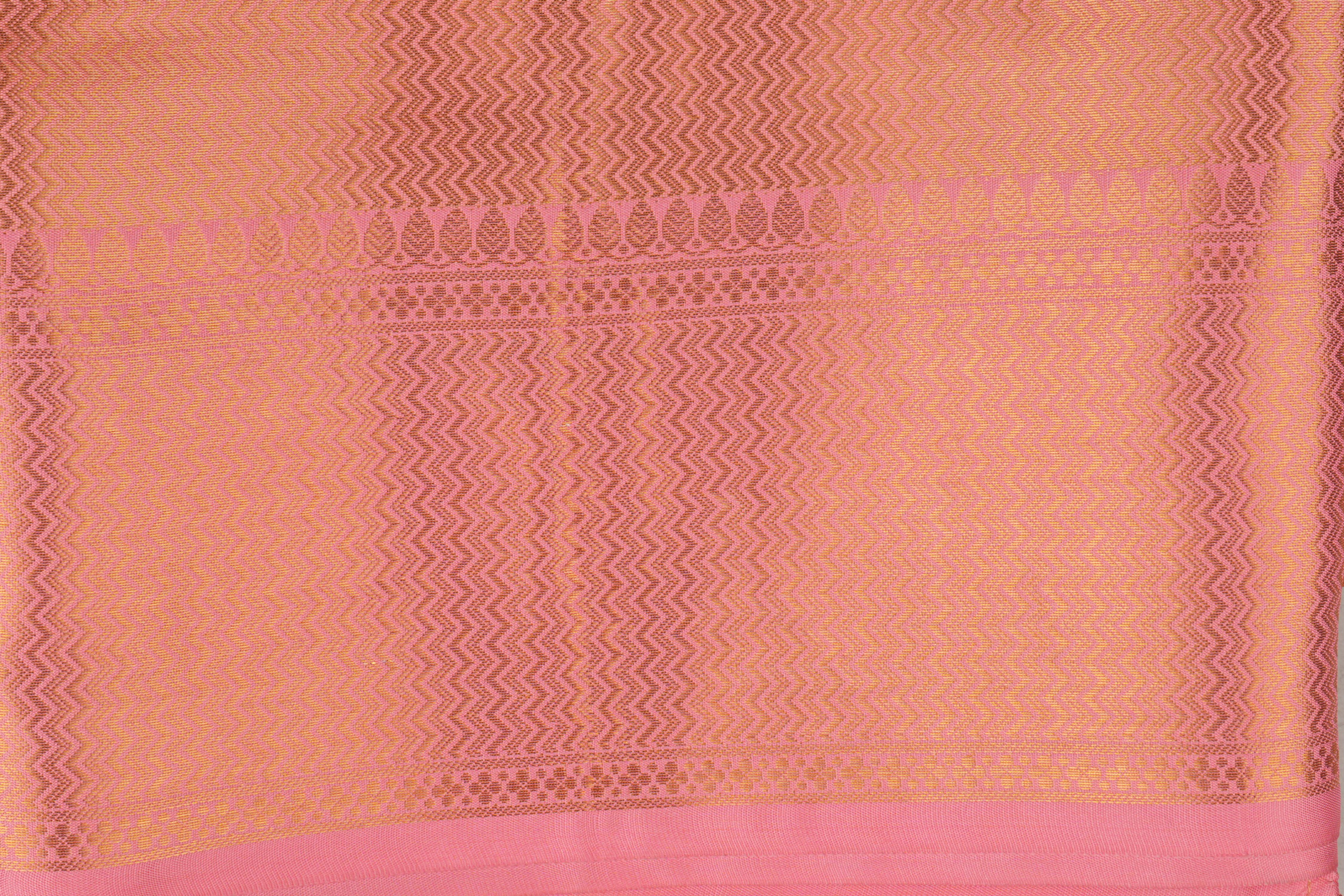 Golden-pink Pure silk brocade Banarasi handloom saree