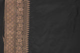 Black Pure Katan Silk Banarasi Handloom Saree