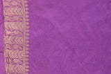 Purple Pure Monga Silk Banarasi Handloom Saree