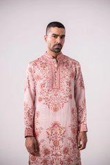 Blush Pink Floral Printed Kurta