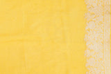 Lemon yellow Pure Monga Silk Banarasi Handloom Saree