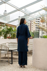 GUNJAN LADHA IN NAVY CUT WORK TUNIC AND BOTTOM SET