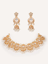 Elegant and classy moissanite necklace set with matching earrings