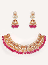 Dramatic and bold moissanite set with jhumkis