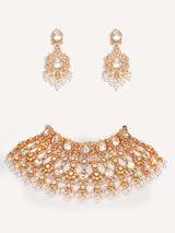 Bold and dramatic moissanite necklace set with matching earrings