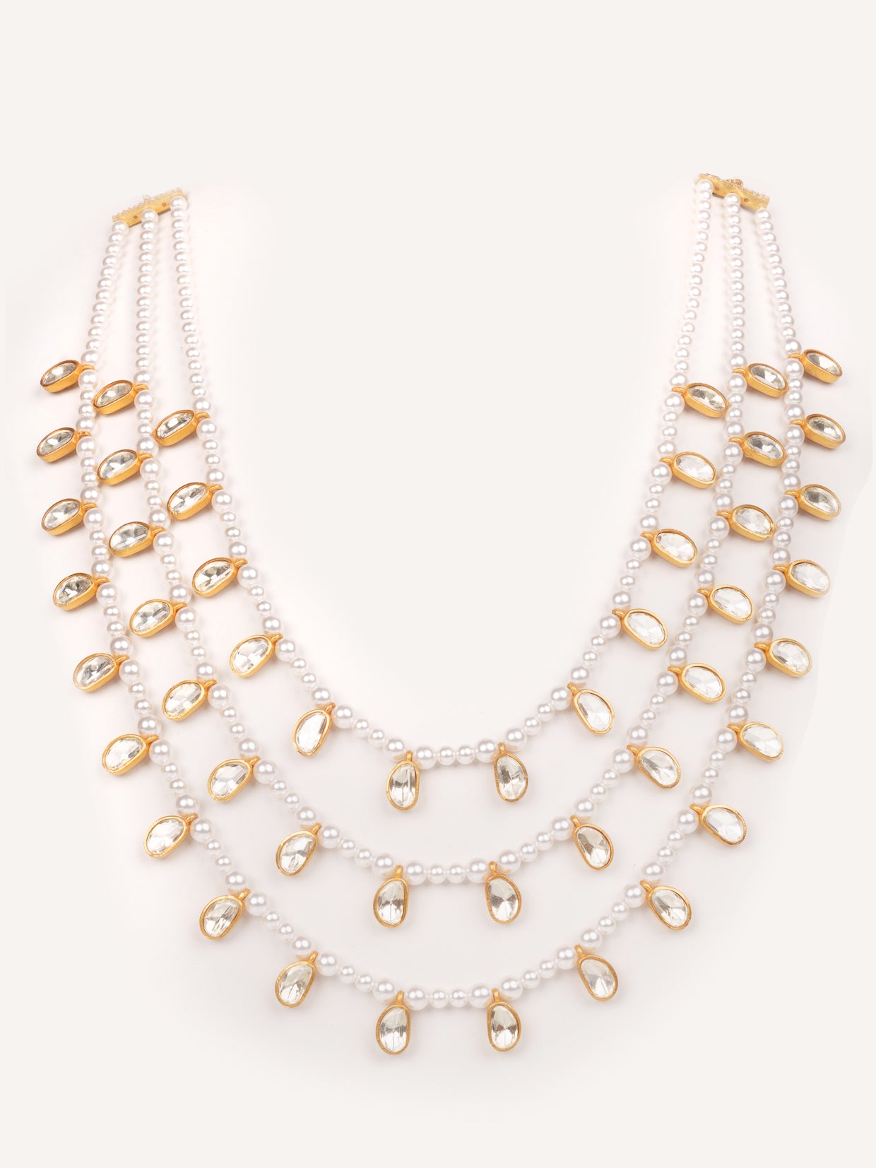 Bold and dramatic long moissanite necklace