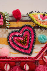 Boho eye clutch